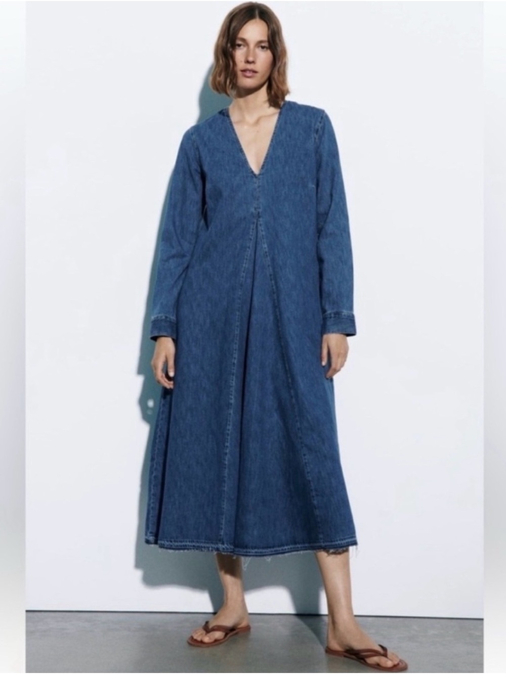 Zara Denim Maxi Dress